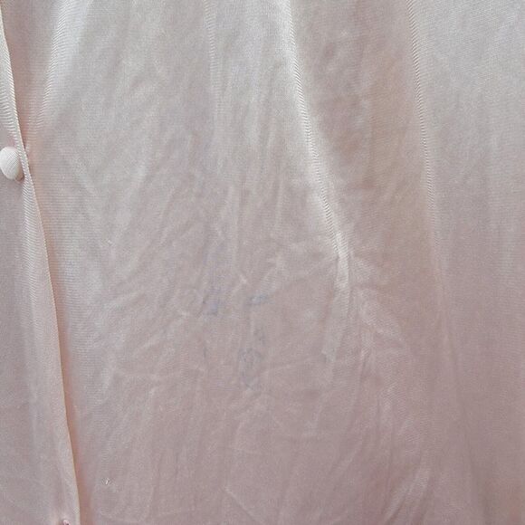 Vintage Kayser long pink nightgown  W/lace cap sleeves nylon - Picture 3 of 5